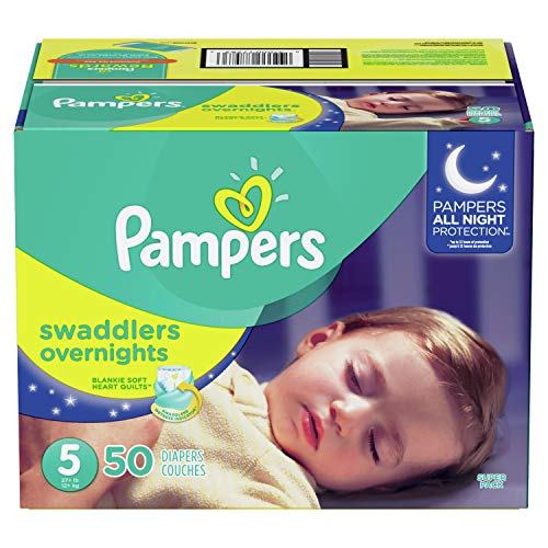 Product Cover Diapers Size 5, 50 Count - Pampers Swaddlers Overnights Disposable Baby Diapers, Super Pack