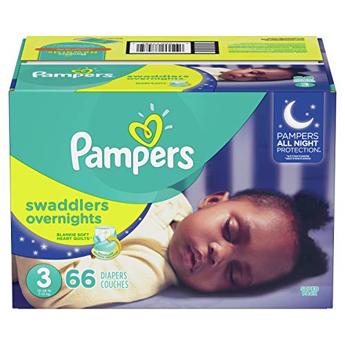 Product Cover Diapers Size 3, 66 Count - Pampers Swaddlers Overnights Disposable Baby Diapers, Super Pack