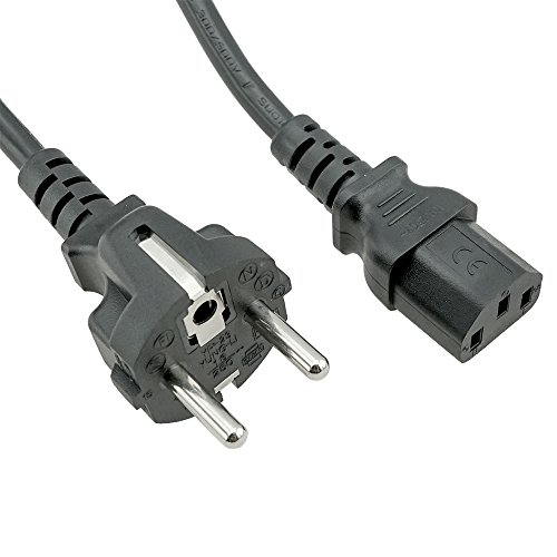 Product Cover ACP1017 Heavy Duty European Schuko CEE7/7 Plug to IEC C13 10 Foot (3.05M) Cord with VDE, ENEC and Many Other approvals and certifications. Uses The Thicker 1.0mm Wire for Added Electrical Robustness.