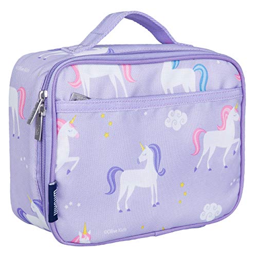 Product Cover Wildkin Lunch Box, Insulated, Moisture Resistant and Easy to Clean with Extras for Quick and Simple Organization Ages 3+, Perfect Go Parents, Olive Kids Design, Unicorn, 9.75 x 7.5 x 3.25