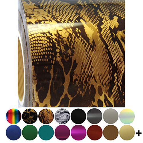 Product Cover Metallic Foil Snake Pattern Heat Transfer Vinyl Film HTV | Two (2) 15