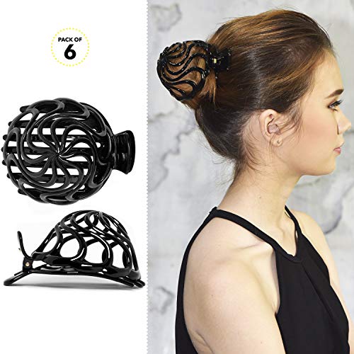Product Cover RC ROCHE ORNAMENT Womens Shell Side Slide Bun Maker Hair Accessory Clips