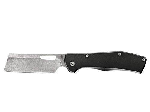 Product Cover Gerber Flatiron - Folding Cleaver Pocket Knife - Aluminum Grey Handle [30-001494]