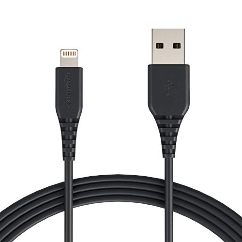 Product Cover AmazonBasics Lightning to USB A Cable with Lightning Connector, MFi Certified iPhone Charger, Black, 10 Foot