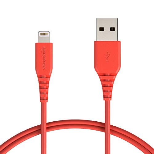 Product Cover AmazonBasics Lightning to USB A Cable, MFi Certified iPhone Charger, Red, 3 Foot