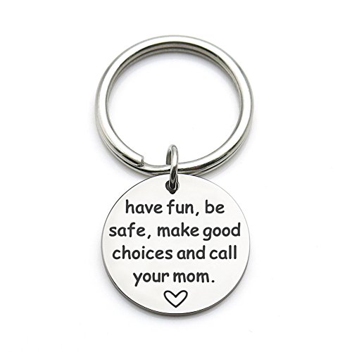 Product Cover XYBAGS New Driver Keychain Gift, Have Fun, Be Safe, Make Good Choices and Call Your Mom, Daughter Son Graduation Key Ring Gifts
