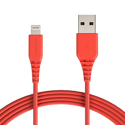 Product Cover AmazonBasics Lightning to USB A Cable, MFi Certified iPhone Charger, Red, 10 Foot
