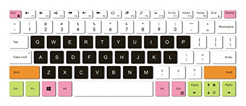 Product Cover Leze - Ultra Thin Silicone Laptop Keyboard Skin Protector for 13.3-Inch Dell XPS 13 9370 9380,XPS 13 9365 2-in-1 Touch-Screen Laptop - White Black