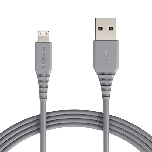 Product Cover AmazonBasics Lightning to USB A Cable, MFi Certified iPhone Charger, Grey, 10 Foot