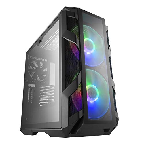 Product Cover Cooler Master MasterCase H500M ATX Mid-Tower w/ 4x Side Tempered Glass Panels, Type-C I/O Panel, 2x Vertical GPU Card PCI Slots & 2x 200mm ARGB Fans w/ARGB Controller
