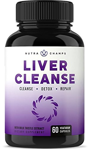 Product Cover Liver Cleanse Detox & Repair Formula - 25+ Herbs: Milk Thistle Extract with Silymarin, Artichoke, Dandelion, Chicory Root Powder & More! - Premium Liver Support Pills Supplement - 60 Capsules