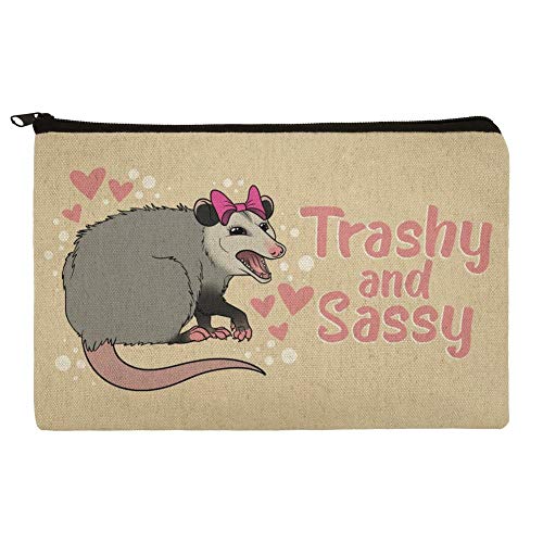 Product Cover Trashy and Sassy Opossum Funny Makeup Cosmetic Bag Organizer Pouch