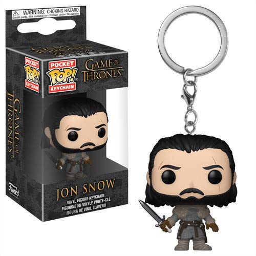 Product Cover Funko Pop Keychain: Game of Thrones - Jon Snow (Beyond The Wall) Collectible Figure, Multicolor