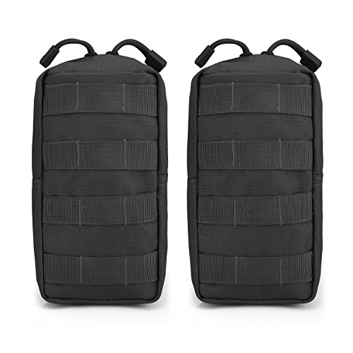 Product Cover G4Free 2 Pack Tactical Molle Pouches Compact Utility Edc Waist Bag Small Gear Gadget for Chest Vest Backpack - Black