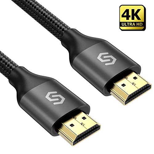 Product Cover HDMI Cable 6.5ft - Syncwire Premium Braided Ultra High Speed 18Gbps HDMI Cord 2.0, Support TV, Ethernet, Audio Return, Video 4K UHD 2160p, HD 1080p, 3D, Xbox Playstation PS3 PS4 PC