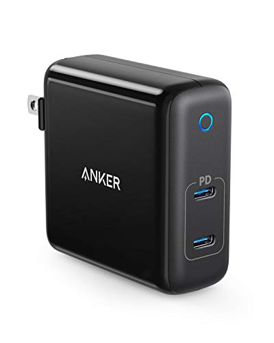 Product Cover Anker 60W 2-Port USB C Charger, PowerPort Atom PD 2 [GAN Tech] Compact Foldable Wall Charger, Power Delivery for MacBook Pro/Air, iPad Pro, iPhone 11 / Pro/Max/XR/XS/X, Pixel, Galaxy, and More