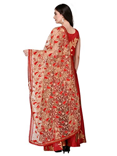 Product Cover Dupatta Bazaar Woman's Net Dupatta with Embroidery.