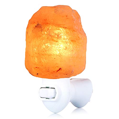 Product Cover Pursalt Original Himalayan Salt Lamp, Hand Carved Salt Crystal Night Light for Air Purifying, Bedroom Bathroom Decoration and Lighting, Nature