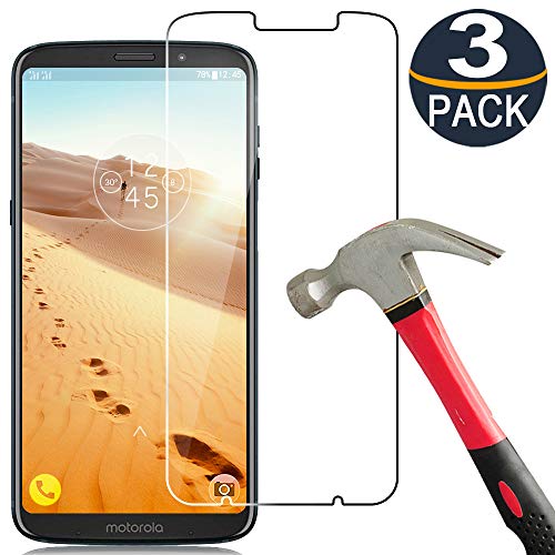 Product Cover [3 Pack] Moto Z3 / Moto Z3 Play Screen Protector Tempered Glass,Coolpow [9H Hardness][Ultra Clear][Anti Scratch][Bubble Free] Tempered Glass Screen Protector Film for Motorola Moto Z3 Play 2018