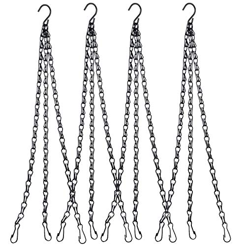 Product Cover Hanging Chain, HEAVY DUTY 24 Inch Hanging Flower Basket Galvanized Replacement Chain -3 Point Garden Plant Hanger for outdoor or indoor