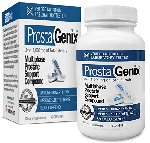 Product Cover ProstaGenix Multiphase Prostate Supplement-Featured on Larry King Investigative TV Show as Top Rated Pill - Over 1 Million Sold - End Nighttime Bathroom Trips, Urgency, Frequent Urination. 90 Capsules