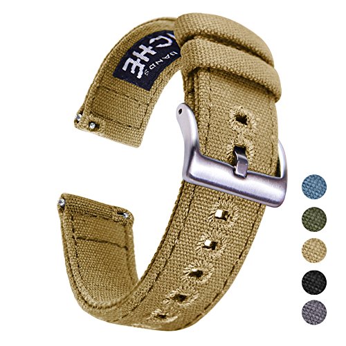 Product Cover Ritche Canvas Quick Release Watch Band 18mm 20mm 22mm Replacement Watch Straps for Men Women