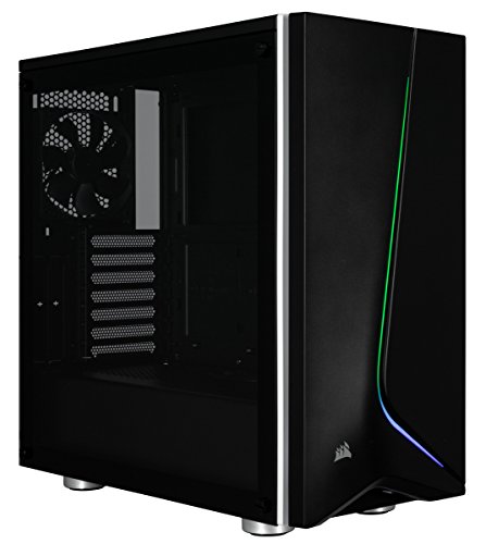 Product Cover CORSAIR CARBIDE SPEC-06 RGB Mid-Tower Gaming Case, Tempered Glass- Black