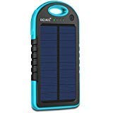 Product Cover Dizaul Solar Charger, 5000mAh Portable Solar Power Bank Waterproof/Shockproof/Dustproof Dual USB Battery Bank Compatible with All Smartphones,iPhone,Samsung,Android Phones,Windows Phones,GoPro,GPS