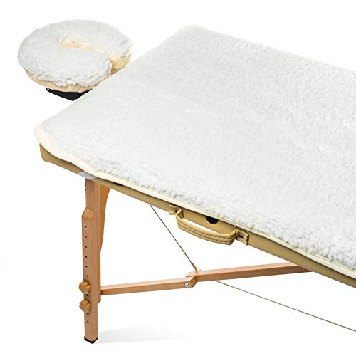 Product Cover Saloniture Fleece Massage Table Pad & Face Cradle Set - Soft and Comfortable 1/2