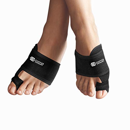 Product Cover Copper Compression Bunion Corrector Toe Splints. Bunion Relief Brace and Toe Straightener. Big Toe, Hammer Toes Splint for Men Women. 1 Pair. Bunions Support, Hallux Valgus Treatment, Feet (One Size)