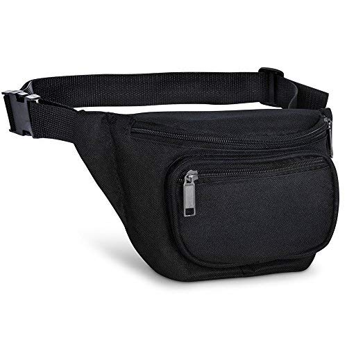 Product Cover Fanny Pack, AirBuyW 3 Zippered Compartments Adjustable Waist Sport Fanny Pack Bag