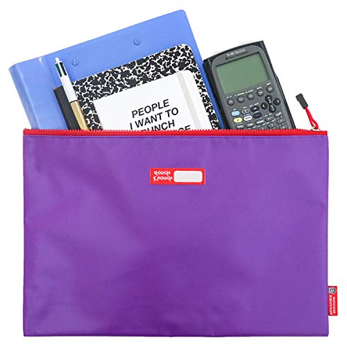 Product Cover Rough Enough Big Document File Folder Holder Organizer Bag Pouch A4 Paper Letter Manila Size Case Large Carry Legal Envelope Notebook Storage with Zipper Pockets for Filing Office School Supplies Car