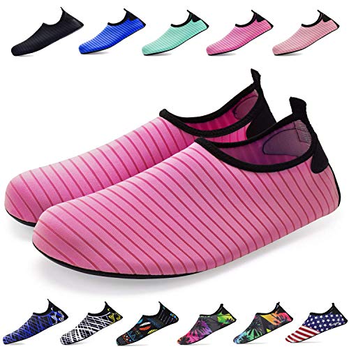 Product Cover Bridawn Water Shoes Quick-dry Socks Barefoot Shoes for Swim Beach Surf, Rose, L (US Women:9.5-10.5/Men:8.5-9) Tag (40-41)