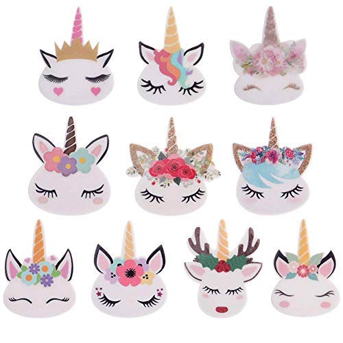 Product Cover 50 Pieces Mix Unicorn Slime Charms Beads Resin Flatbacks of Slime Beads Supplies for Ornament Scrapbook DIY Crafts