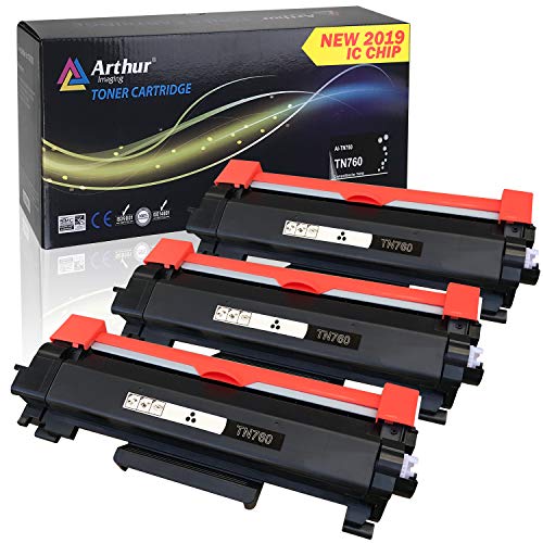 Product Cover Arthur Imaging with CHIP Compatible Toner Cartridge for Brother TN760 TN 760 TN730 to use with HL-L2350DW HL-L2395DW HL-L2390DW MFC-L2750DW L2710DW DCP-L2550DW (Black