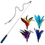Product Cover EcoCity Cat Toys - Feather Cat Toys - Include Cat Wand Natural Feather Refills (5 Pack)