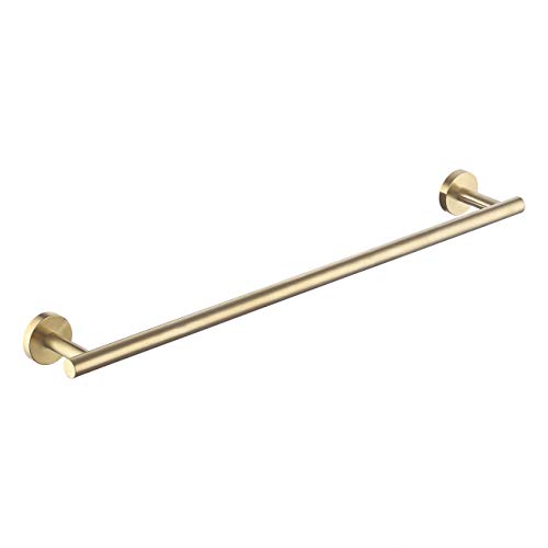 Product Cover KES 24 Inches Towel Bar for Bathroom Kitchen Hand Towel Holder Dish Cloths Hanger SUS304 Stainless Steel RUSTPROOF Wall Mount No Drill Brushed Brass, A2000S60DG-BZ