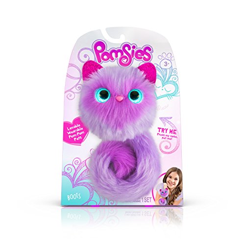 Product Cover Pomsies 1881 Boots Plush Interactive Toys, One Size, Purple