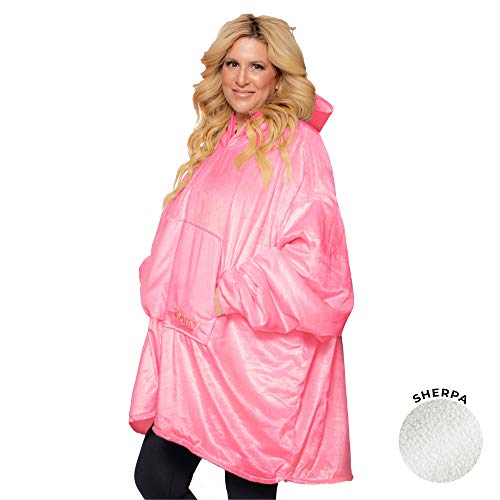 Product Cover THE COMFY | The Original Oversized Sherpa Blanket Sweatshirt, Seen On Shark Tank, One Size Fits All Pink