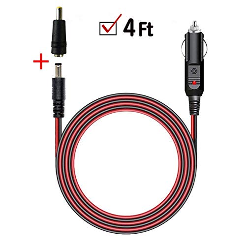 Product Cover 12V-24V DC Car Charger Auto Power Supply Cable - DC 5.5mm x 2.1mm to Car Cigarette Lighter Male Plug Car Cigarette Lighter Cable