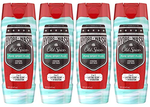 Product Cover Old Spice Hydro Body Wash for Men, Pure Sport Plus Scent, Hardest Working Collection, 16.0 oz (Pack of 4)