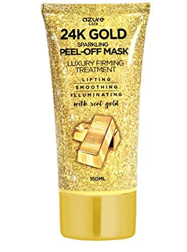 Product Cover 24k gold luxury sparkling firming peel off mask by azure ã â' â€ removes blackheads, dirt & oils | firms & moisturizes | reduces wrinkles, fine lines & acne scar | -150ml