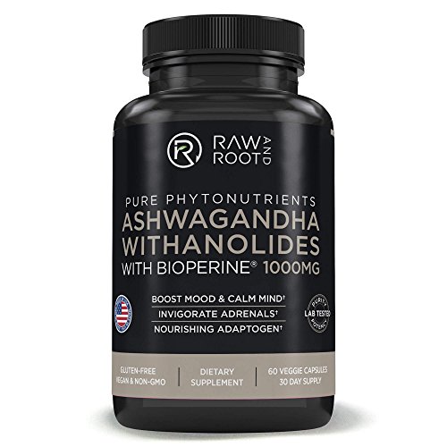 Product Cover ASHWAGANDHA WITHANOLIDES with BIOPERINE - Adaptogen, Anxiety & Stress Relief, Adrenal Support - Dietary Supplement - 60 Vegetarian Capsules