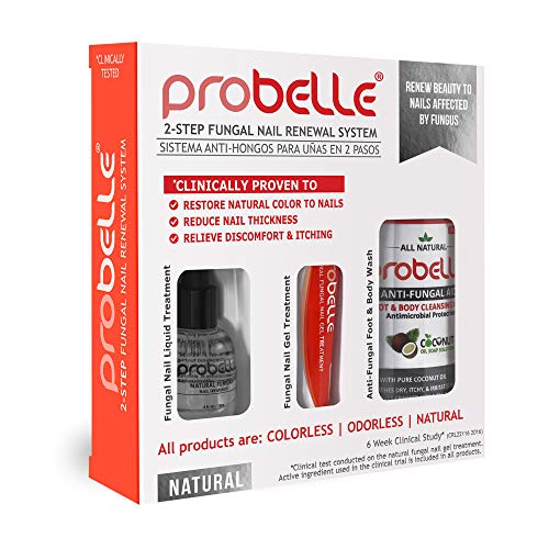 Product Cover Probelle 2-Step Fungal Nail Renewal System 100% Natural - Clinically proven (94% Success) to restore fungal toenails and fingernail fungus