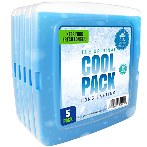 Product Cover Ice Pack for Lunch Box - 5 Ice Packs - Original Slim & Long-Lasting Freezer Packs for your Lunch or Cooler Bag
