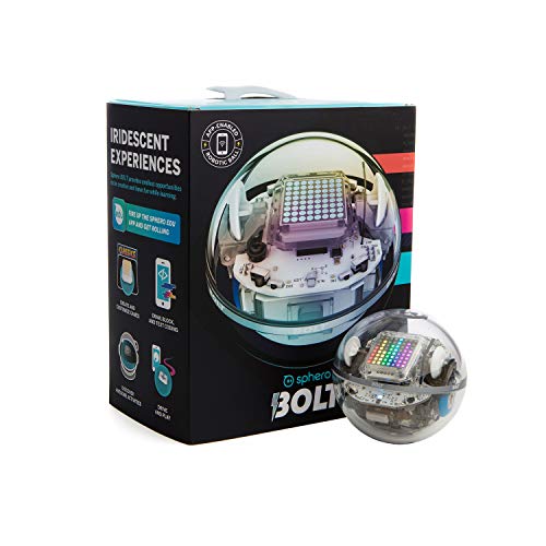 Product Cover Sphero BOLT: App-Enabled Robot Ball with Programmable Sensors + LED Matrix, Infrared & Compass - STEM Educational Toy for Kids - Learn JavaScript, Scratch & Swift