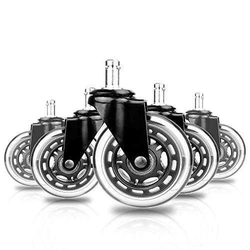 Product Cover Toplimit Office Chair Caster Wheels-Set of 5 Heavy Duty 3