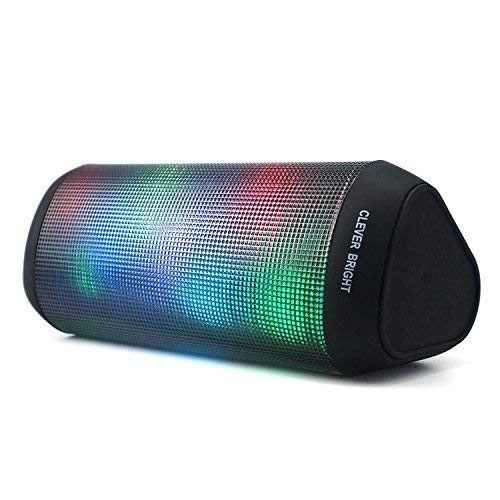 Product Cover Portable Bluetooth Speakers LED Lights 6 Patterns Visual Wireless Speaker 4.1 HD Bass Powerful Sound Built-in Mic,AUX,Hands Free Home Outdoor Wireless Bluetooth Speaker