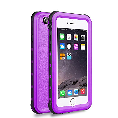 Product Cover Zimu Joy iPhone 6 / 6s Waterproof Case, Underwater Full Sealed Cover Snowproof Shockproof Dirtproof IP68 Certified Waterproof Case for iPhone 6/6s 4.7 inch (Purple)