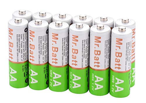 Product Cover Mr.Batt NiMH Rechargeable AA Batteries Pre-Charged Low Self-Discharged, 12 Pack